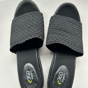 Easy Spirit Black Wedge Sandals
